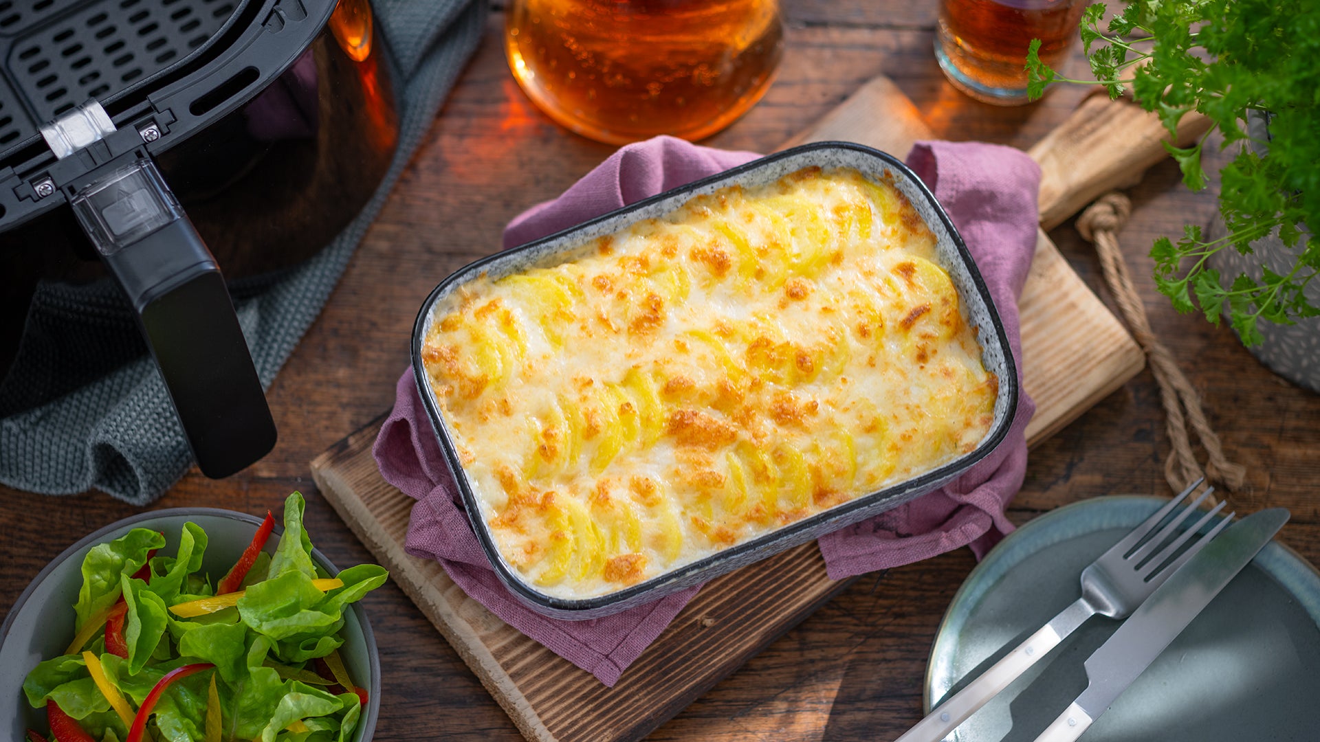 Kartoffelgratin aus dem Airfryer